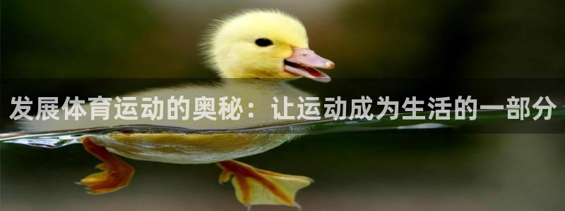 xc体育app官方网站：发展体育运动的奥秘：让运动成为生活的一部分